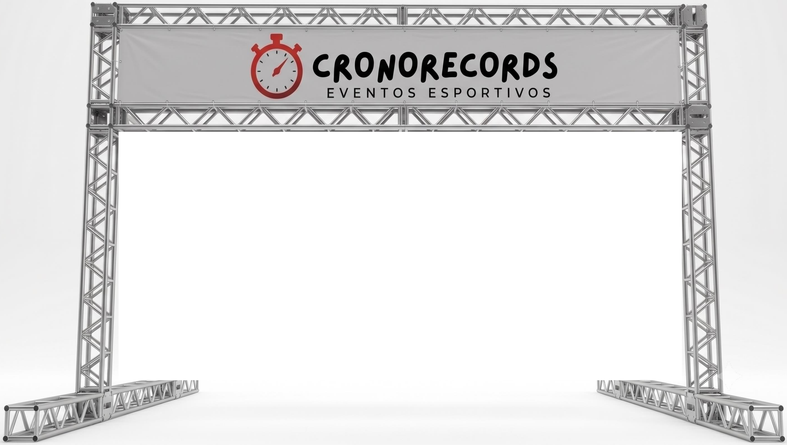Pórtico metálico treliçado da Cronorecords